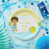 アフリカ系アメリカ人ボーイプールパーティーバッシュパーティー ペーパープレート (パーティー)