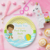 アフリカ系アメリカ人ボーイプールパーティーバッシュパーティー ペーパープレート (パーティー)