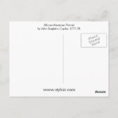 アフリカ系アメリカ人ポートレート ポストカード (裏面)