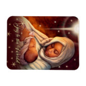 アフリカ系アメリカ人マドンナクリスマスマグネット マグネット (横)