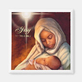 アフリカ系アメリカ人マドンナクリスマスマグネット マグネット (正面)