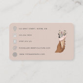 アフリカ系アメリカ人マニキュリスト美しいQRコードビジネス 名刺 (裏面)