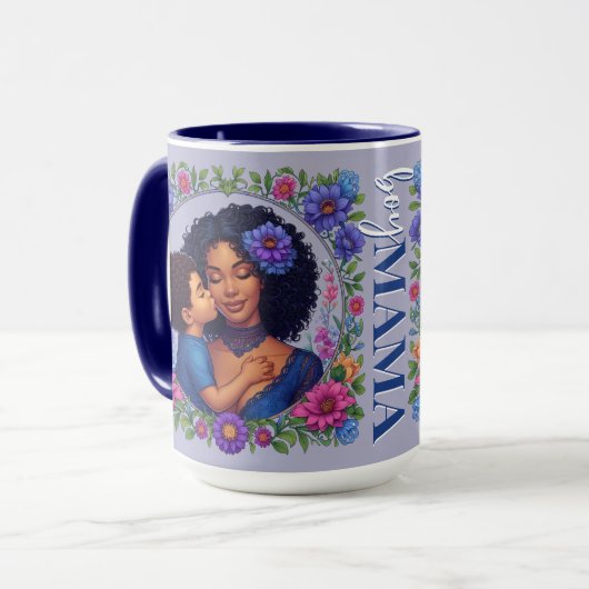 アフリカ系アメリカ人ママ&ソンスウィートキス母の日 マグカップ (正面左)
