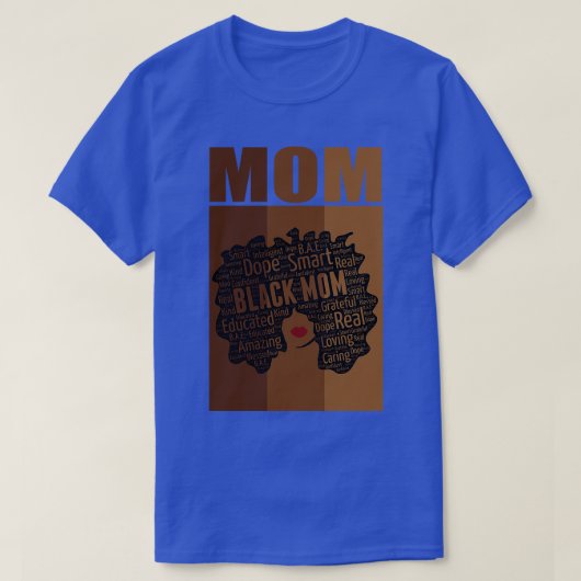 アフリカ系アメリカ人ママ・マザーズ・デイ・アフロ Tシャツ (デザイン正面)