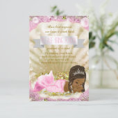 アフリカ系アメリカ人マーメイドが本の赤ちゃんシャワーを持参 エンクロージャーカード (スタンド正面)