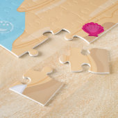 アフリカ系アメリカ人マーメイドガールキッズカワイイカスタム ジグソーパズル (側面)