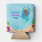 アフリカ系アメリカ人マーメイドガールズバースデーパーティー 缶クーラー (裏面)