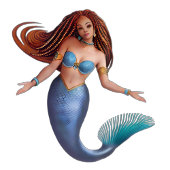 アフリカ系アメリカ人マーメイドビニールネームのシール シール