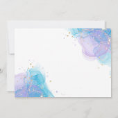 アフリカ系アメリカ人マーメイドフォト誕生日 招待状 (裏面)