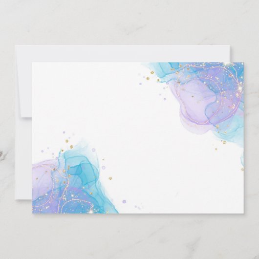 アフリカ系アメリカ人マーメイドフォト誕生日 招待状 (裏面)