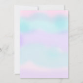 アフリカ系アメリカ人マーメイドベビーシャワーグリッターテール 招待状 (裏面)