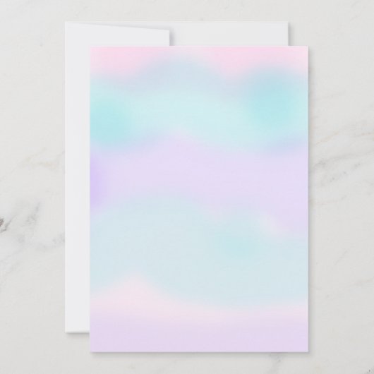 アフリカ系アメリカ人マーメイドベビーシャワーグリッターテール 招待状 (裏面)