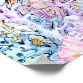 アフリカ系アメリカ人マーメイドベビーシャワーシンボルや象徴 ポスター (角)