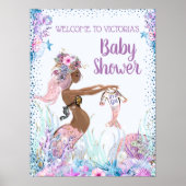 アフリカ系アメリカ人マーメイドベビーシャワーシンボルや象徴 ポスター (正面)