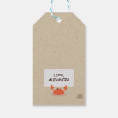 アフリカ系アメリカ人マーメイド誕生日パーティギフトラベル ギフトタグ (裏面)