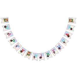 アフリカ系アメリカ人マーメイド5th誕生日写真 バンティングフラッグ