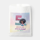 アフリカ系アメリカ人マーメイド5th誕生日写真 フェイバーバッグ (正面)