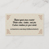 アフリカ系アメリカ人ミキシングボウル女性ベーキングベーカリーB 名刺 (裏面)