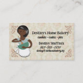 アフリカ系アメリカ人ミキシングボウル女性ベーキングベーカリーB 名刺 (正面)
