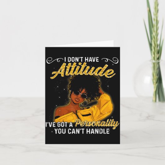 アフリカ系アメリカ人メラニン女王ブラックガールマジックAf カード (正面)