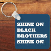 アフリカ系アメリカ人メンズキやる気を起こさせるーチェーン キーホルダー (正面)