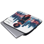 アフリカ系アメリカ人モダン女性のかわいらし装飾 ラップトップスリーブ (正面下部)