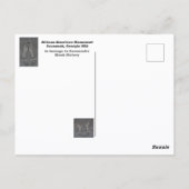 アフリカ系アメリカ人モニュメントサバンナGA旅行 ポストカード (裏面)