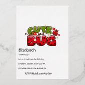 アフリカ系アメリカ人ラディバグ誕生日 箔招待状 (裏面)