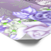 アフリカ系アメリカ人ラベンダーグレーベイビーシャワーガール ポスター (角)