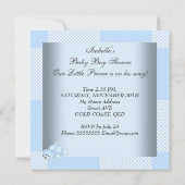 アフリカ系アメリカ人リトルプリンスベビーシャワーボーイ2 招待状 (裏面)