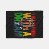 アフリカ系アメリカ人リーダーとしての黒人歴史月間 フリースブランケット (正面(横))