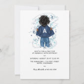 アフリカ系アメリカ人レオ〔占星術の〕十二宮図サインバースデーパーティー 招待状 (裏面)