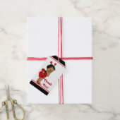 アフリカ系アメリカ人レディバグ赤ちゃんシャワー ギフトタグ (より糸付き)