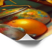 アフリカ系アメリカ人ヴィンテージピンアップファンタジーレモン/ライム ポスター (コーナー)