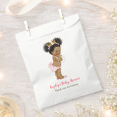 アフリカ系アメリカ人ヴィンテージプリンセスベビーシャワー フェイバーバッグ (クリップ留めされた状態)