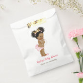 アフリカ系アメリカ人ヴィンテージプリンセスベビーシャワー フェイバーバッグ (封をした状態)