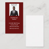 アフリカ系アメリカ人不動産仲介業者テーマ名刺 名刺 (正面/裏面)