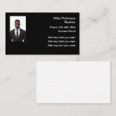 アフリカ系アメリカ人不動産仲介業者フォト不動産仲介業者 名刺 (正面/裏面)