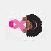 アフリカ系アメリカ人乳がん認識度ブラックウォム フリースブランケット (正面(横))