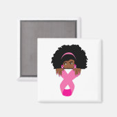 アフリカ系アメリカ人乳がん認識度ブラックウォム マグネット (正面/裏面)