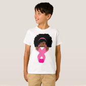 アフリカ系アメリカ人乳がん認識度ブラックウォム Tシャツ (正面フル)