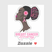 アフリカ系アメリカ人乳がん認識度女性 シール (シート)