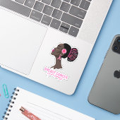 アフリカ系アメリカ人乳がん認識度女性 シール (ノートパソコンとiPhone)