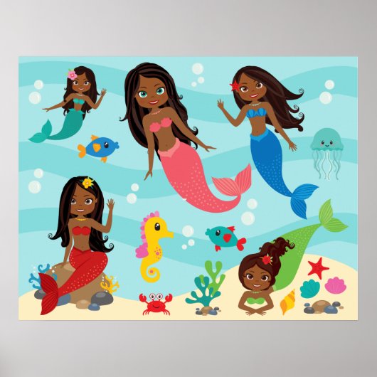 アフリカ系アメリカ人人魚ポスター ポスター (正面)