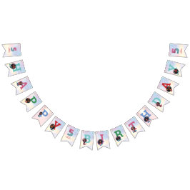 アフリカ系アメリカ人人魚メイド第5誕生日 バンティングフラッグ