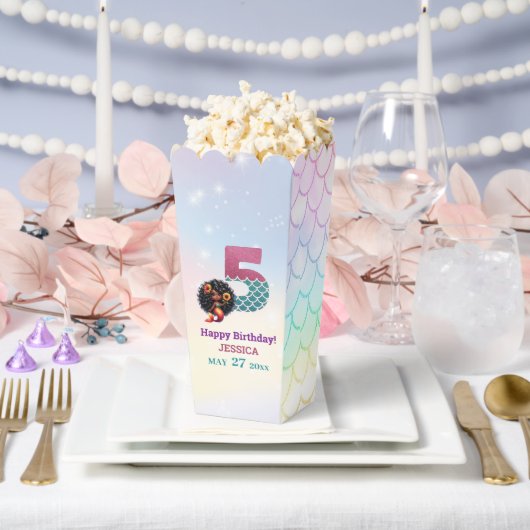 アフリカ系アメリカ人人魚メイド第5誕生日 フェイバーボックス (ウェディング)