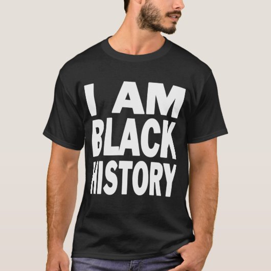 アフリカ系アメリカ人伝統月Afro I am Black H Tシャツ (正面)