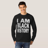 アフリカ系アメリカ人伝統月Afro I am Black H Tシャツ (正面フル)