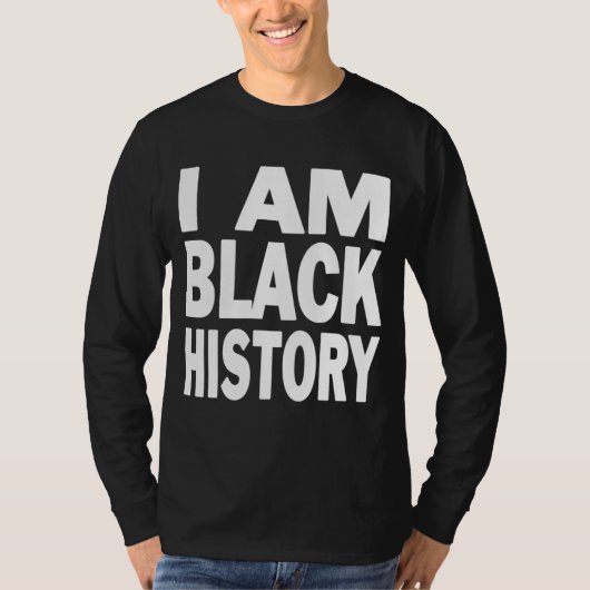 アフリカ系アメリカ人伝統月Afro I am Black H Tシャツ (正面)