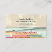 アフリカ系アメリカ人先生ベビーシッター託児 名刺 (裏面)